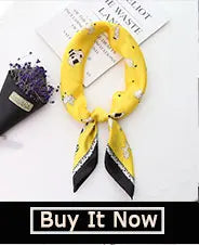 Blooming Flowers Print Square Scarf