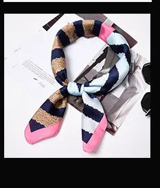 Blooming Flowers Print Square Scarf