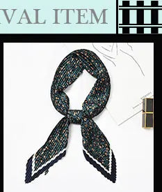Blooming Flowers Print Square Scarf