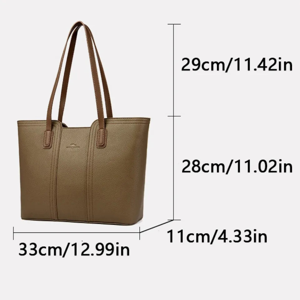 Luxury Leather Shoulder Tote Bag