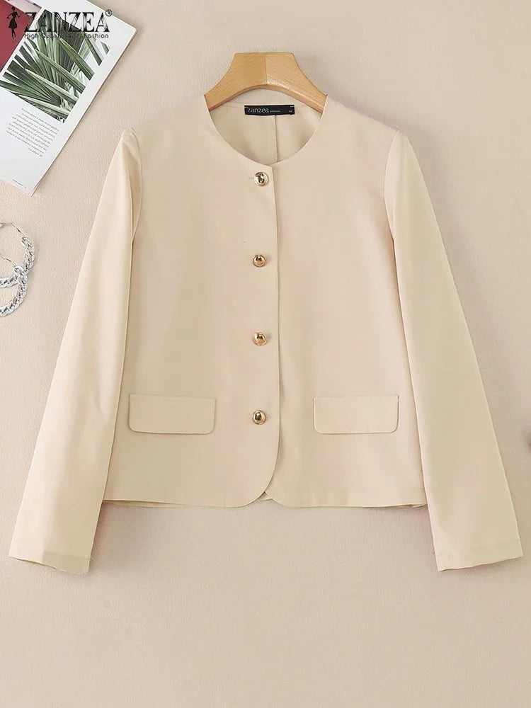ZANZEA Elegant Button-Up Blazer