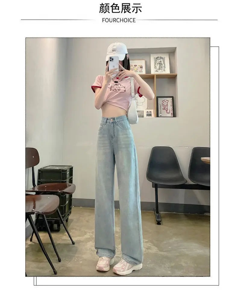 High-Waisted Slimming Straight-Leg Jeans