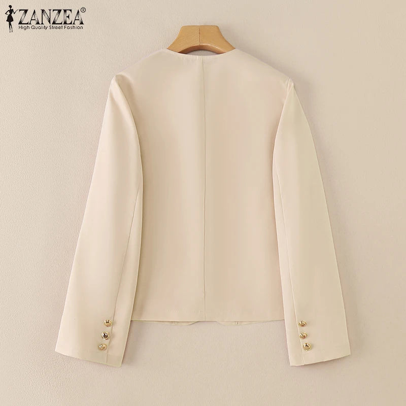 ZANZEA Elegant Button-Up Blazer