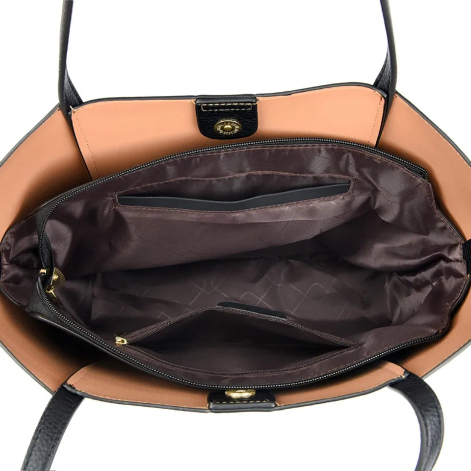 Luxury Leather Shoulder Tote Bag
