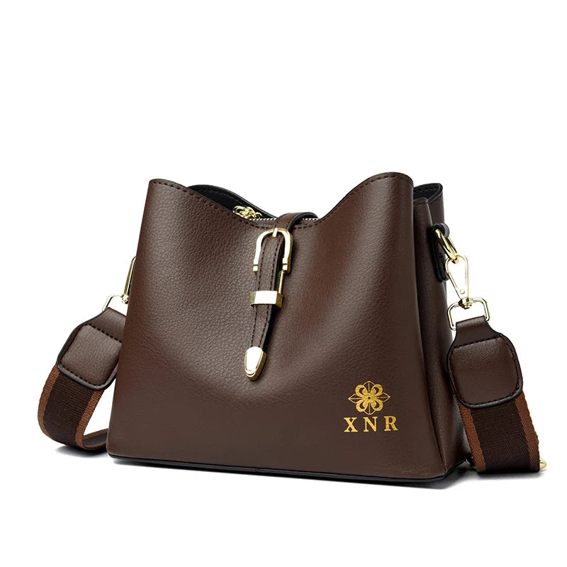 Luxury Designer Leather Bucket Bag