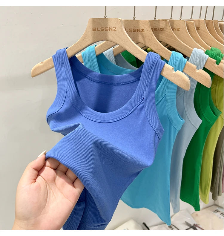 Women’s Ribbed Solid Tank Top