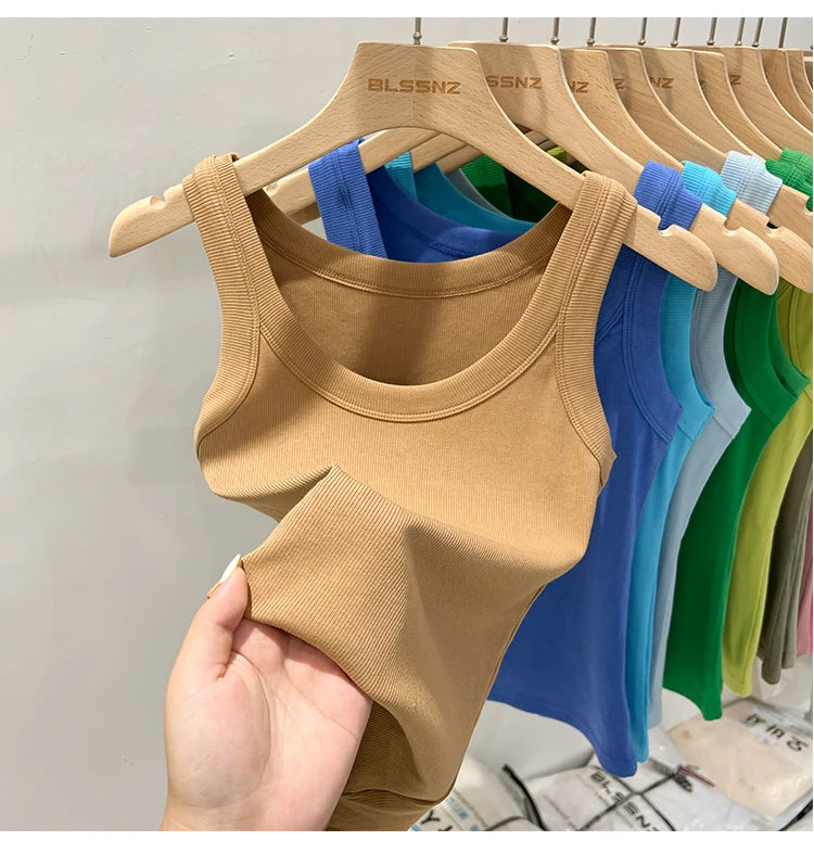 Women’s Ribbed Solid Tank Top