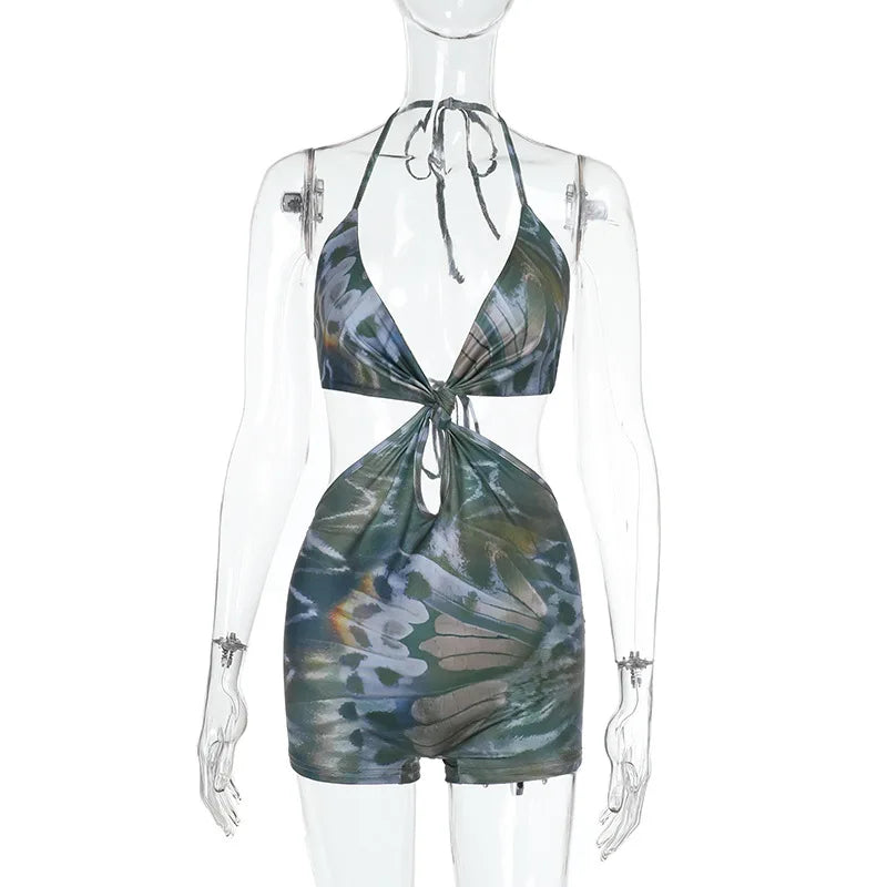 Avrilyaan Backless Summer Playsuit