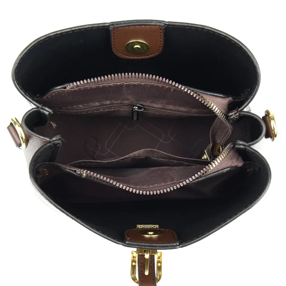 Luxury Designer Leather Bucket Bag