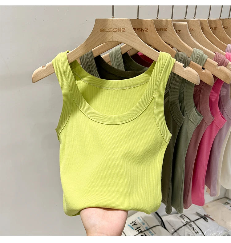 Women’s Ribbed Solid Tank Top