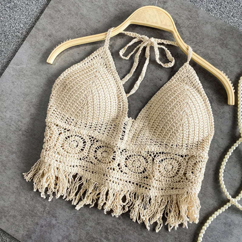 Sexy Boho Crochet Halter Top