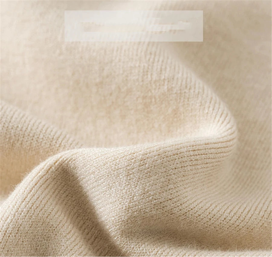 Elegant Velvet Lined Turtleneck Sweater
