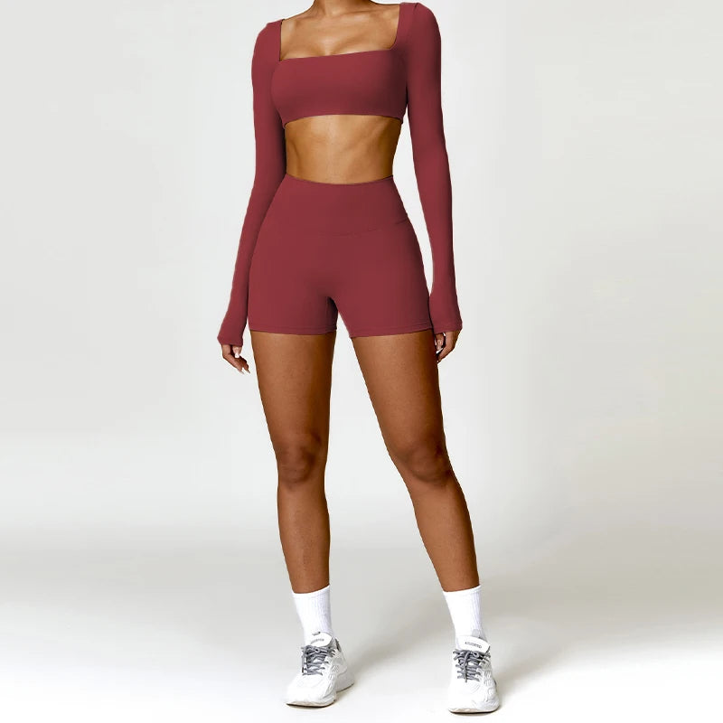 2-Piece Yoga Shorts Fitness Set