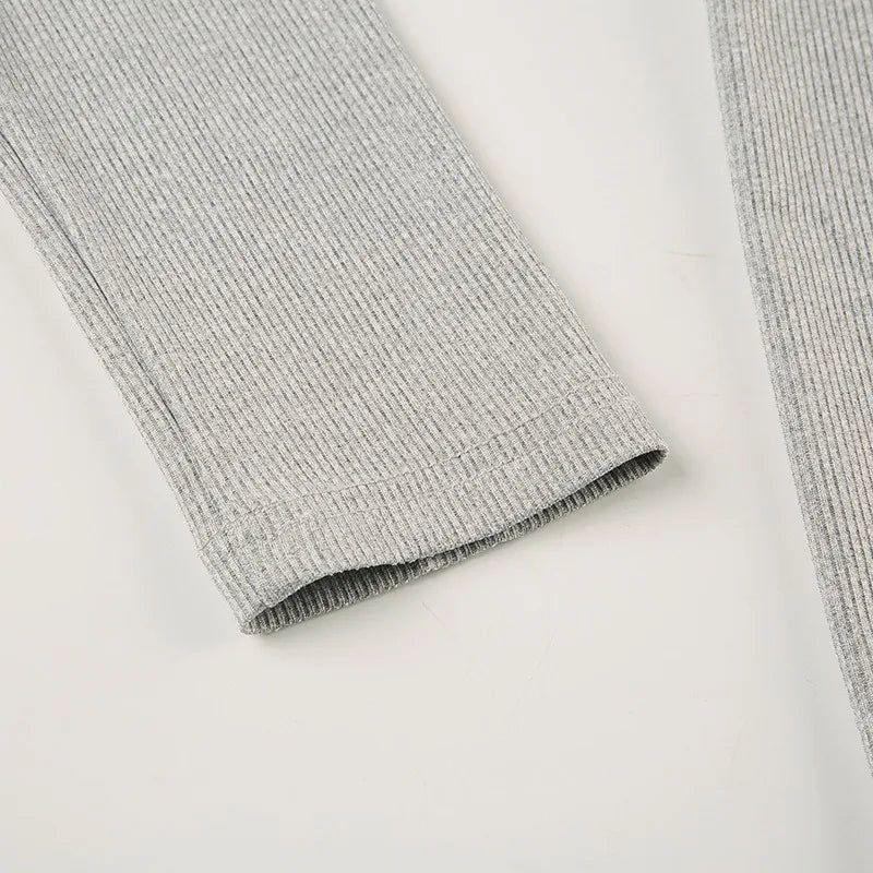 Autumn V-Neck Knitted Jumpsuit