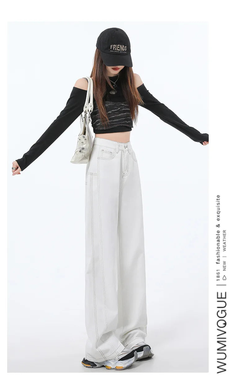 Pear-Shaped High-Waisted Denim Pants