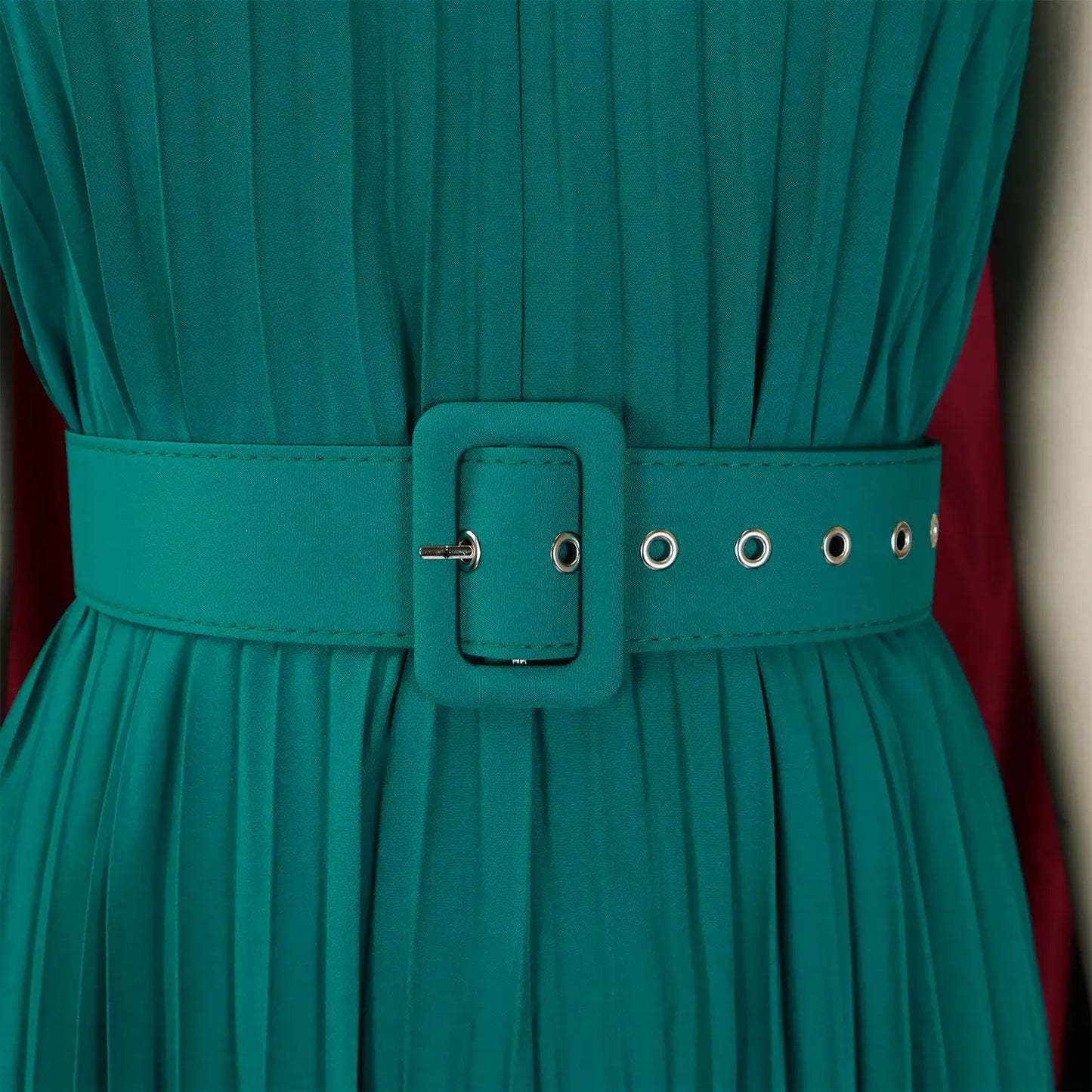 Halter Neck Pleated Wide Leg Jumpsuit
