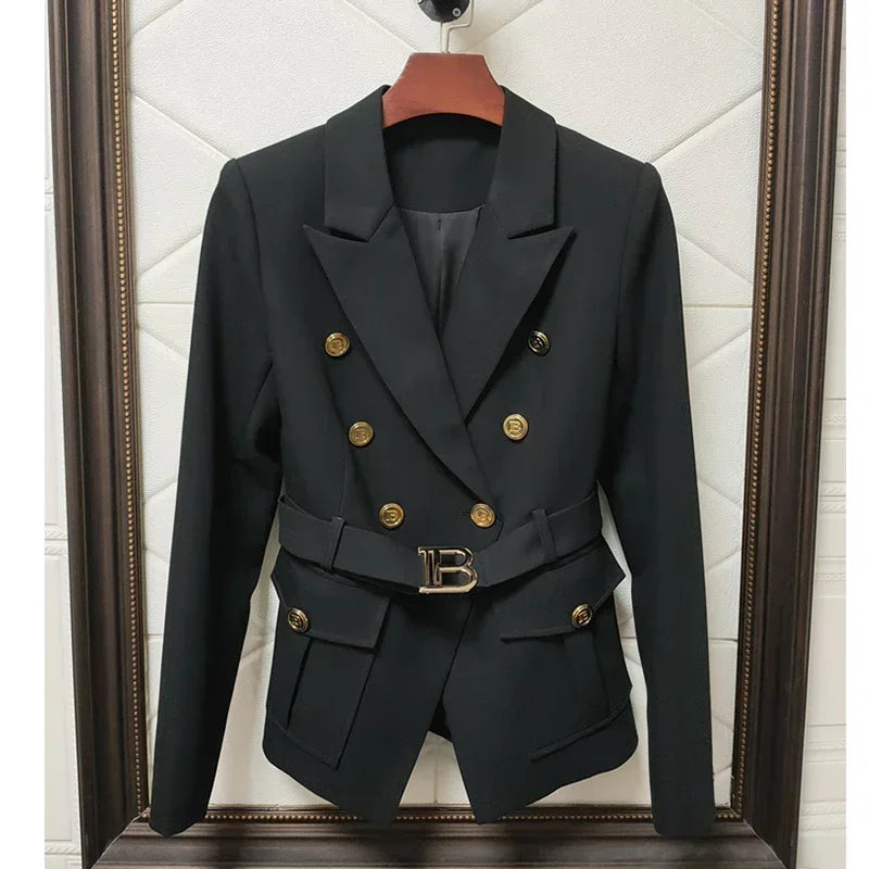 Luxury Pocket Blazer with Belt