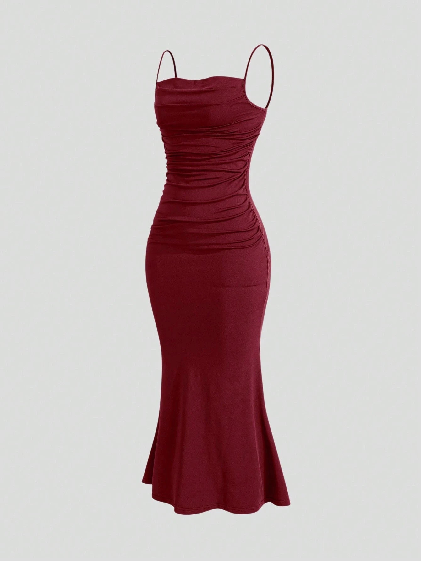 Mia Muse Elegant Spaghetti Strap Mermaid Maxi Dress