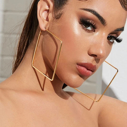 Oversize Geometric Hoop Earrings