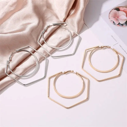 Oversize Geometric Hoop Earrings