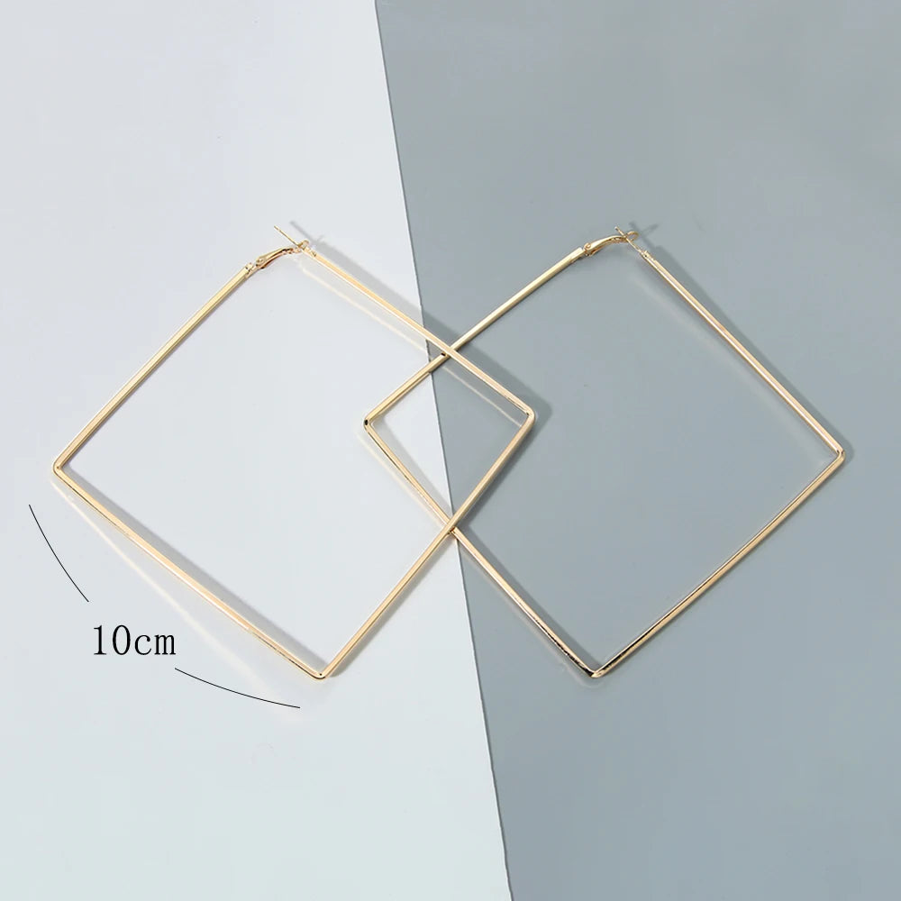 Oversize Geometric Hoop Earrings