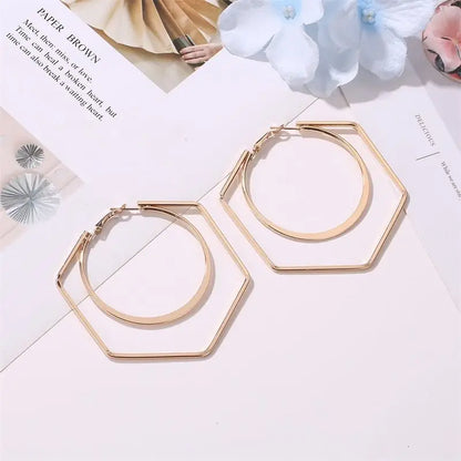 Oversize Geometric Hoop Earrings