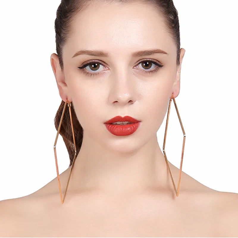 Oversize Geometric Hoop Earrings