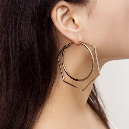 Oversize Geometric Hoop Earrings