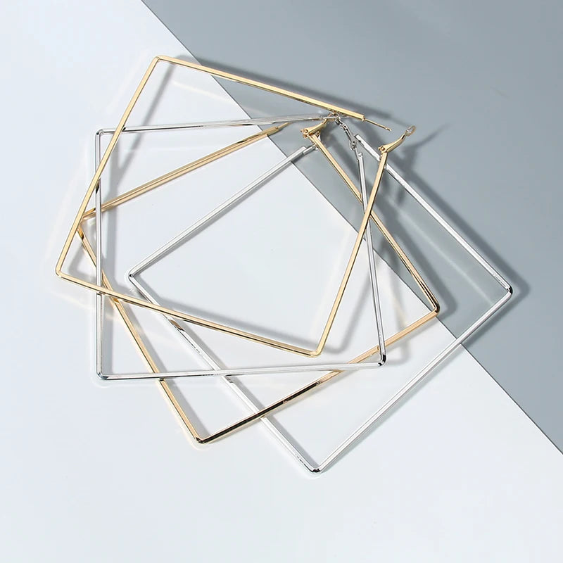 Oversize Geometric Hoop Earrings