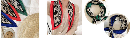 Blooming Flowers Print Square Scarf