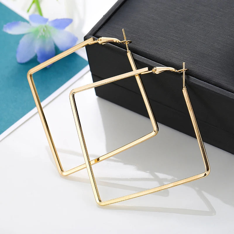 Oversize Geometric Hoop Earrings
