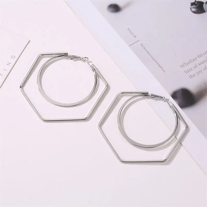 Oversize Geometric Hoop Earrings