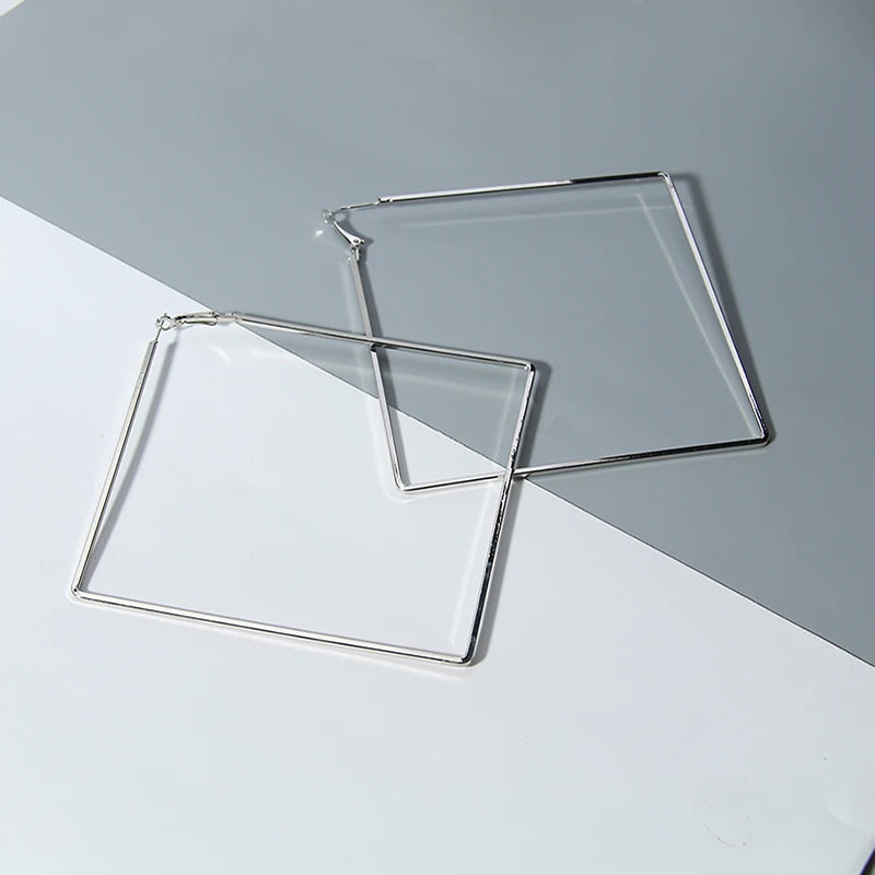 Oversize Geometric Hoop Earrings