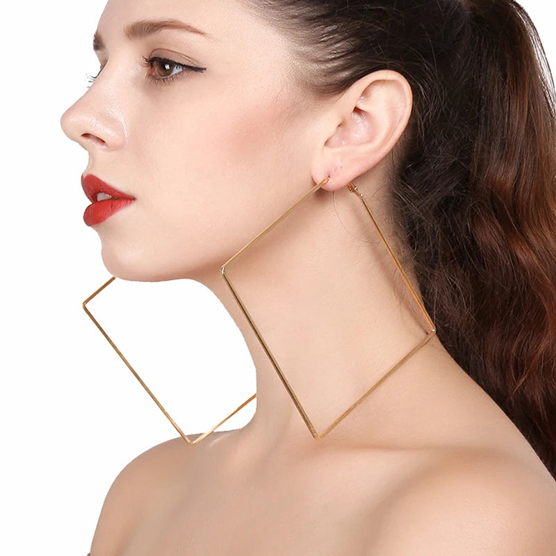 Oversize Geometric Hoop Earrings
