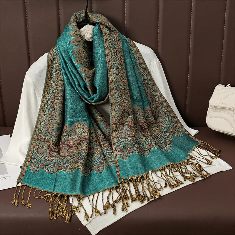 Luxury Autumn Cashmere Pashmina Shawl