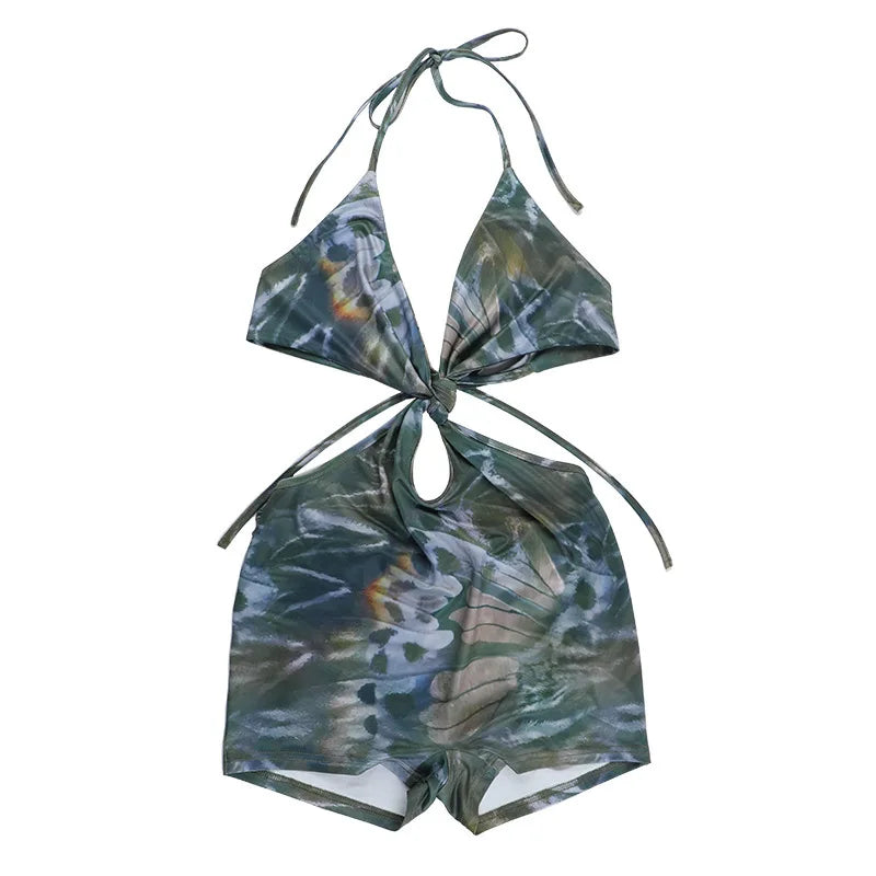 Avrilyaan Backless Summer Playsuit