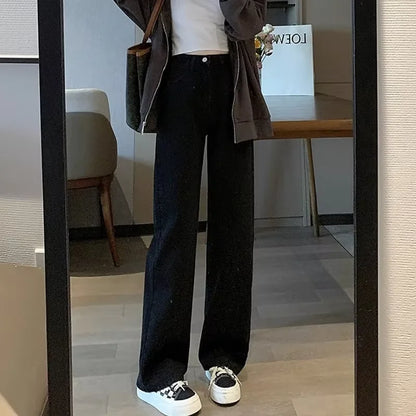 High-Waisted Slim Wide-Leg Jeans for Women