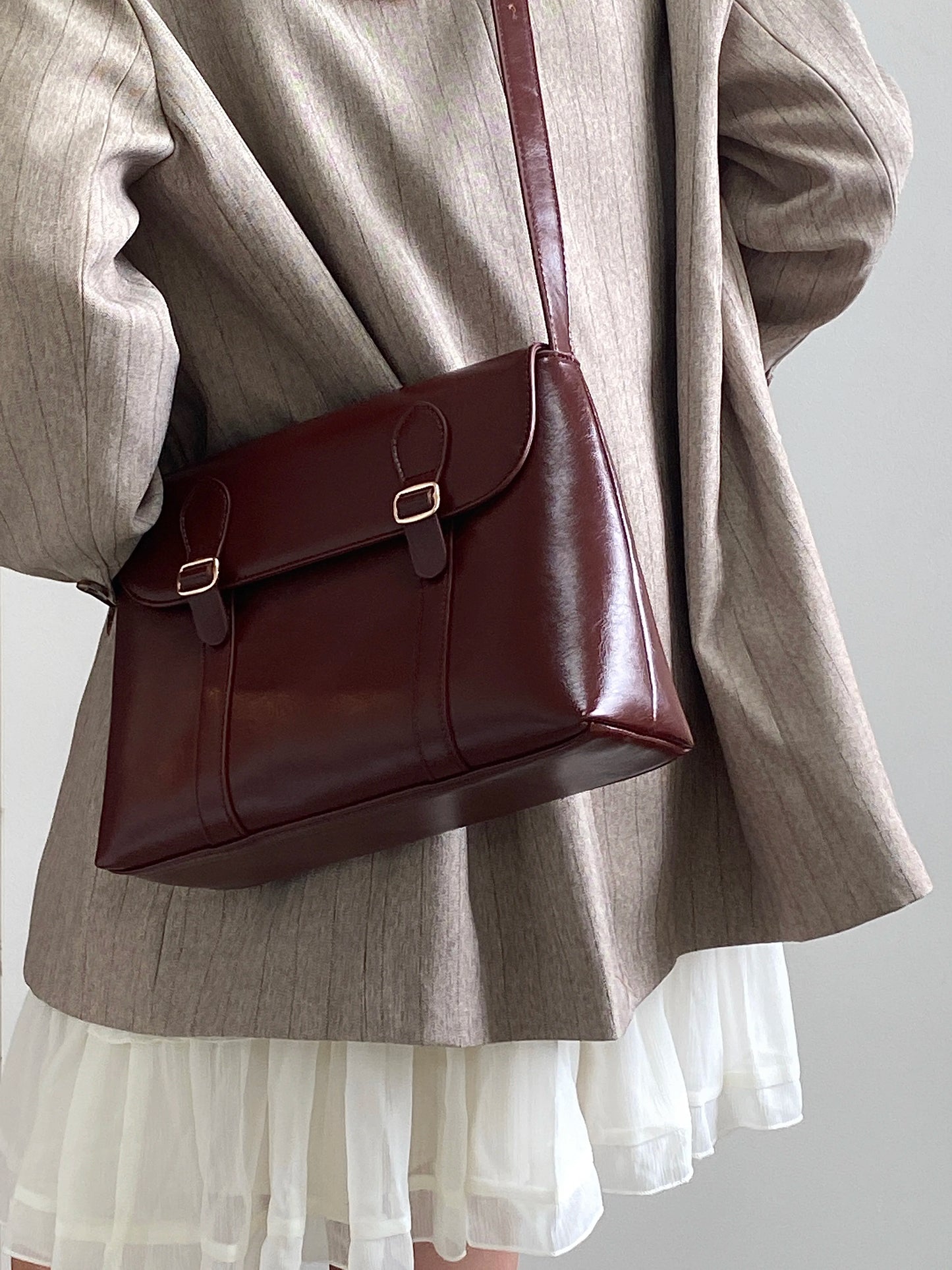 Vintage PU Leather Shoulder Bag