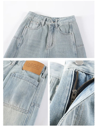 Pear-Shaped High-Waisted Denim Pants
