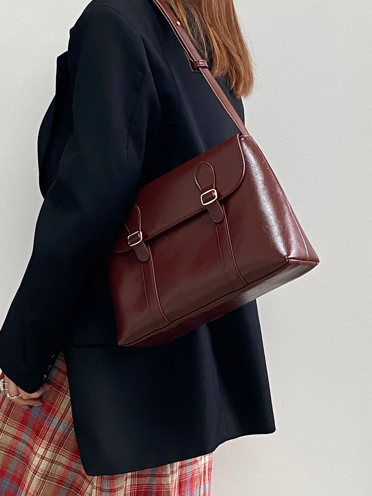 Vintage PU Leather Shoulder Bag