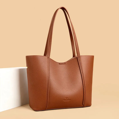 Luxury Leather Shoulder Tote Bag