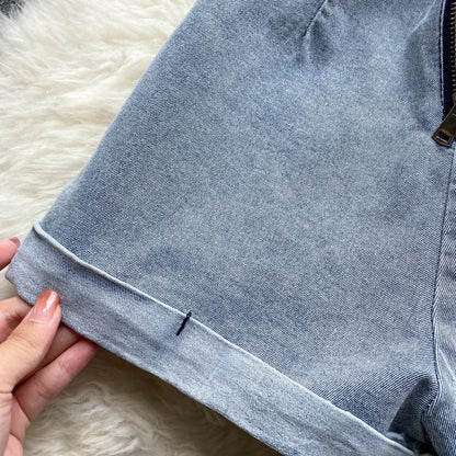 Backless Sleeveless Denim Jumpsuit