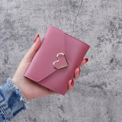 Heart Buckle Folding Wallet