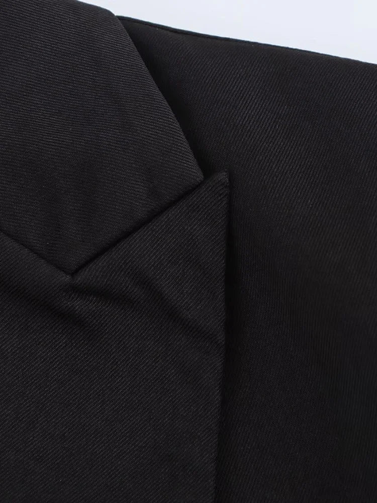 Willshela Black Lace-Up Blazer