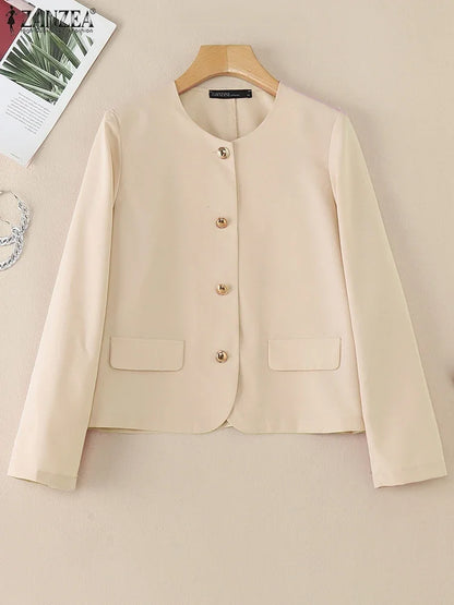 ZANZEA Elegant Button-Up Blazer