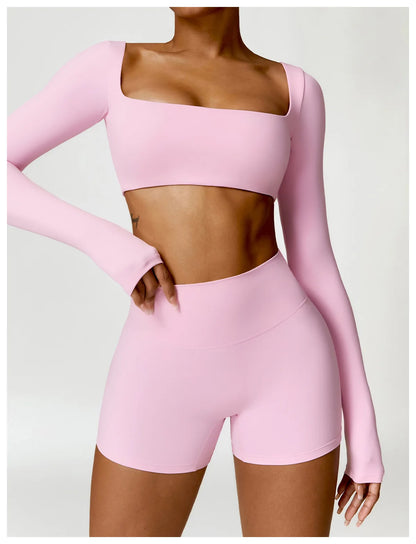 2-Piece Yoga Shorts Fitness Set