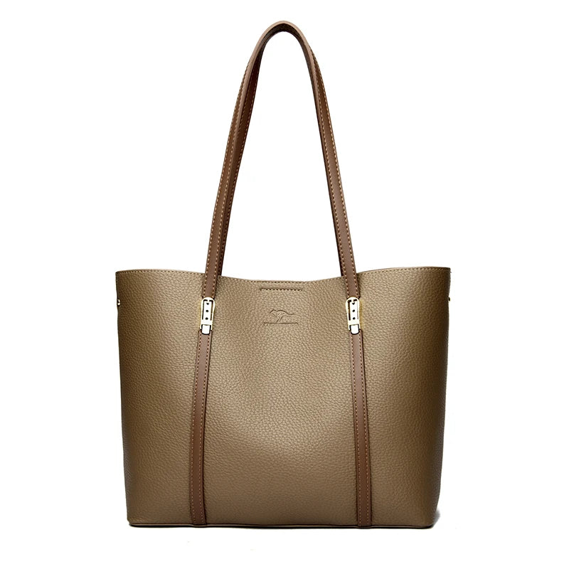 Luxury Leather Shoulder Tote Bag
