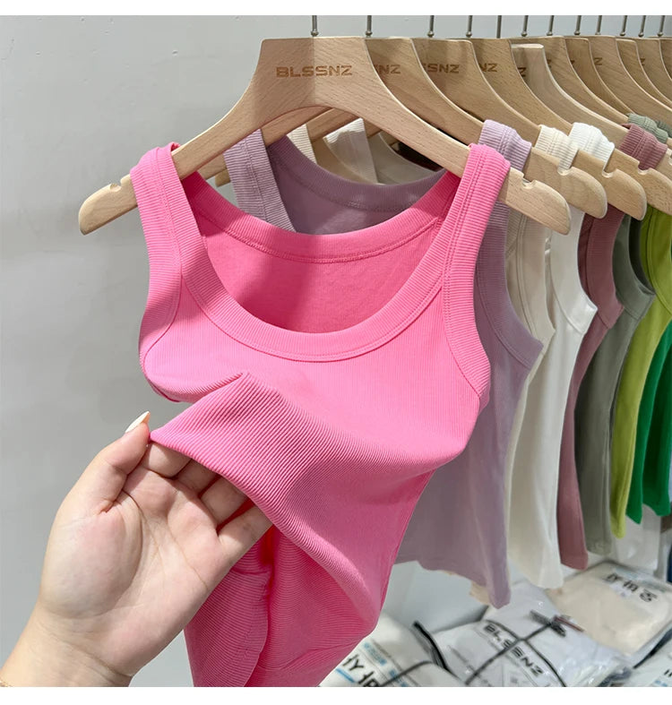 Women’s Ribbed Solid Tank Top