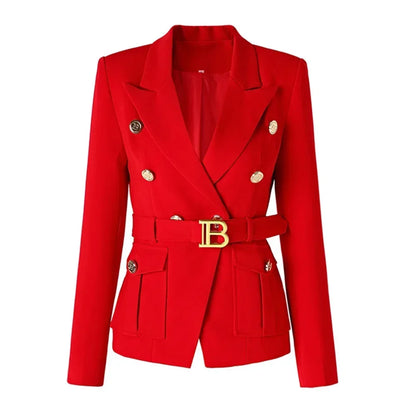 Luxury Pocket Blazer with Belt