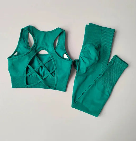 2PCS Sports Bra Yoga Set